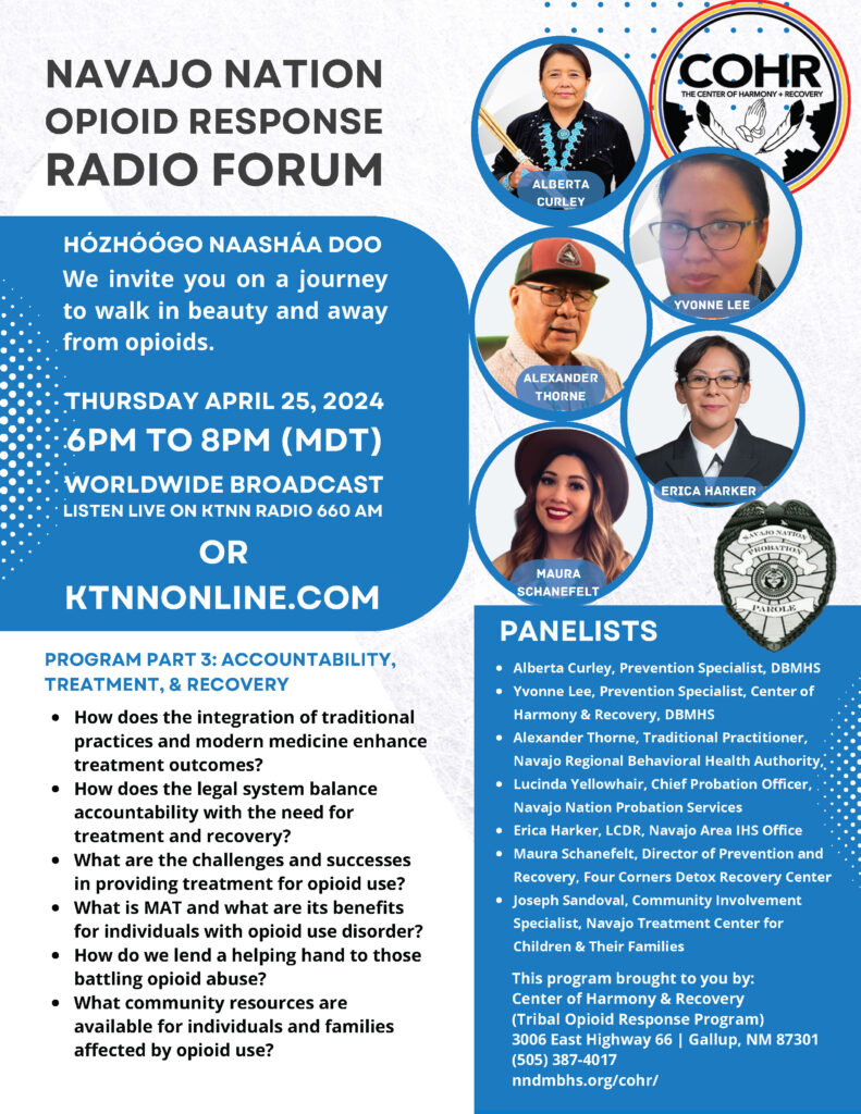 Part 3: Navajo Nation Opioid Response Radio Forum @ KTNN Radio 660 AM