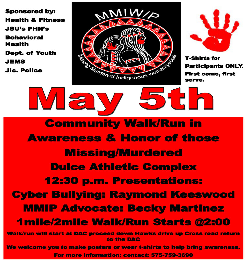 MMIW/P Community Walk & Run @ Dulce Athletic Complex, Dulce, NM