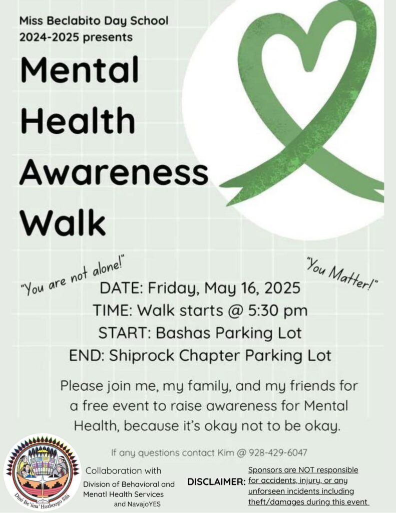 Mental Health Awareness Walk @ Shiprock Chapter