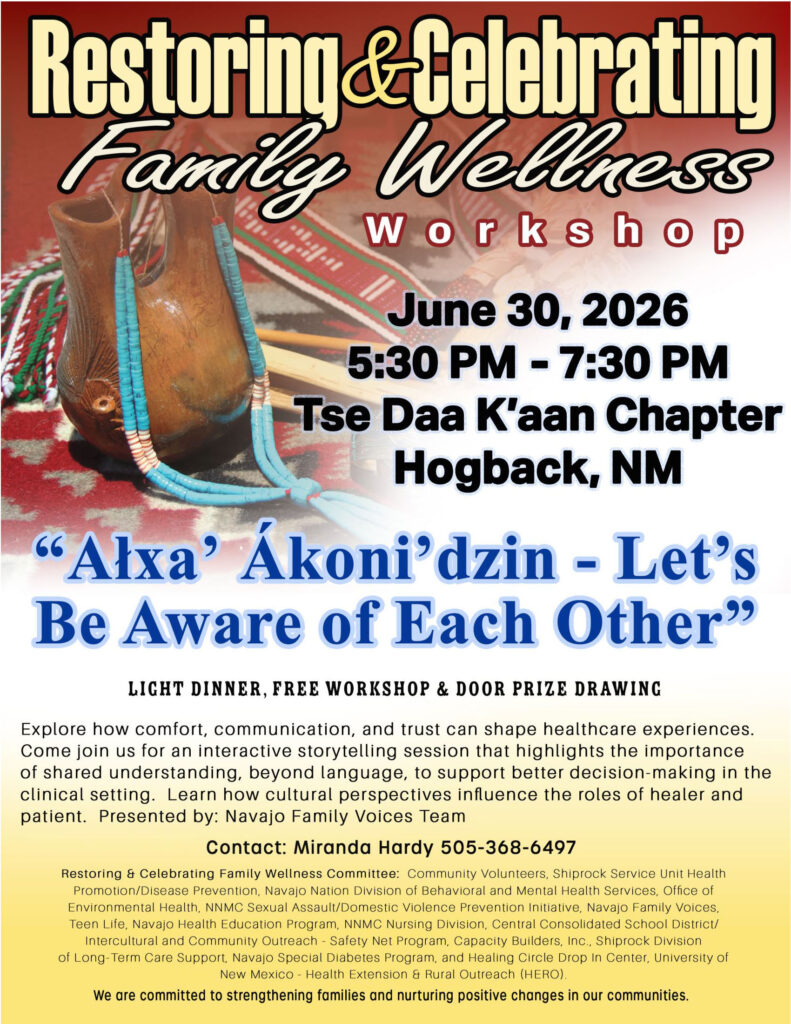 "Be Aware of Each Other" Workshop @ Tse Daa K'aan Chapter | Shiprock | New Mexico | United States